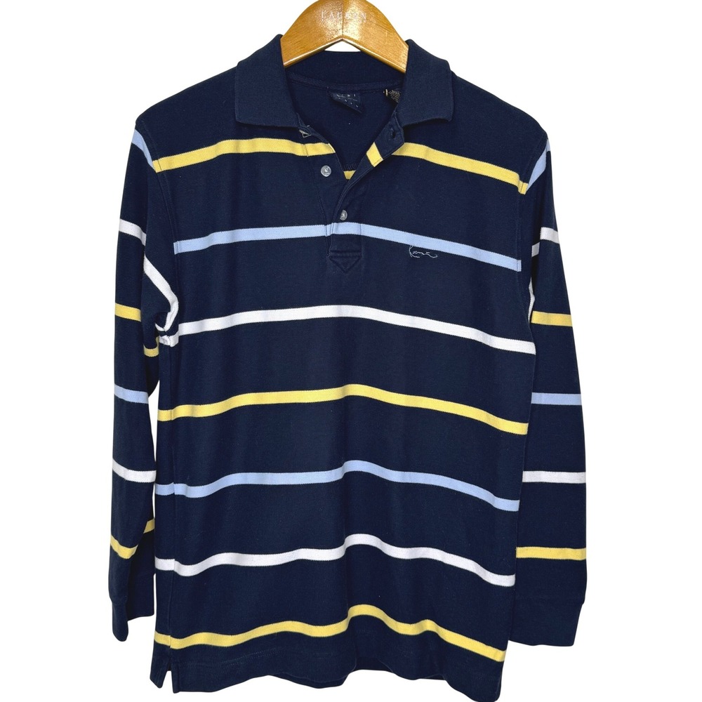 Kani Gold Striped Polo Shirt Mens‎ XL Blue